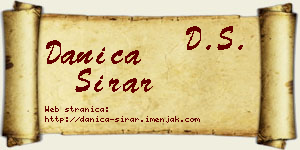 Danica Sirar vizit kartica